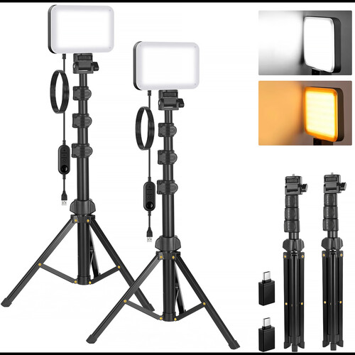 Neewer BASICS BP132 Bi-Color LED Video Light Panel Kit (2-Pack)
