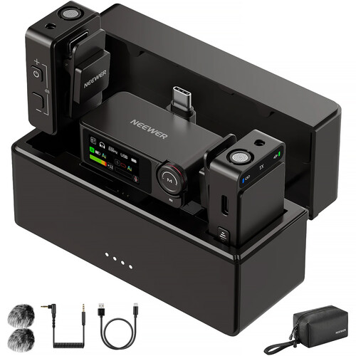 Neewer CM36 2-Person Wireless Lavalier Microphone System (2.4 GHz)
