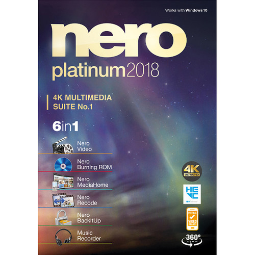 Nero Platinum 2018 (Download) AMER-12280000/574 B&H Photo Video