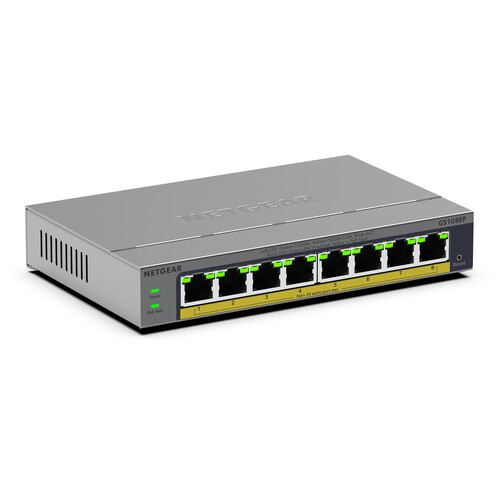 NETGEAR GS108EP 8-Port Gigabit PoE+ Compliant Managed Network Switch