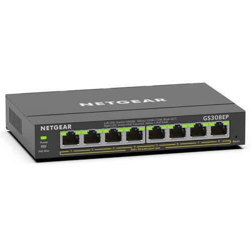 NETGEAR GS308EP 8-Port Gigabit PoE+ Compliant Managed Switch