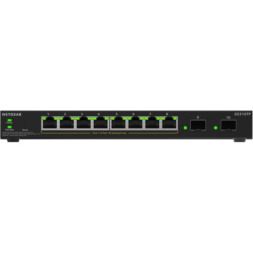 NETGEAR S350 GS310TPv2 8-Port Gigabit PoE+ Compliant Managed Network Switch