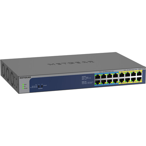NETGEAR GS516UP 16-Port Gigabit PoE++ Compliant Unmanaged Switch