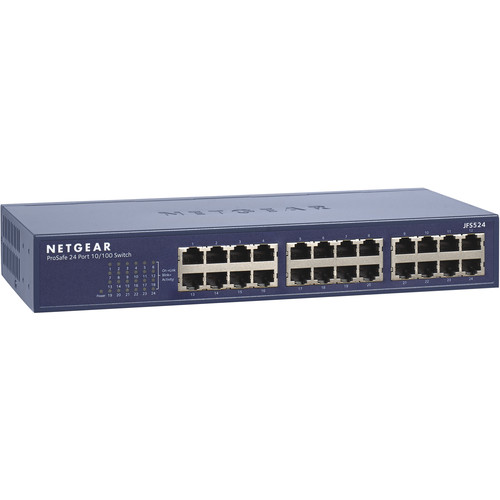 NETGEAR JFS524 24-Port ProSafe 10/100 Mbps Fast Ethernet Switch