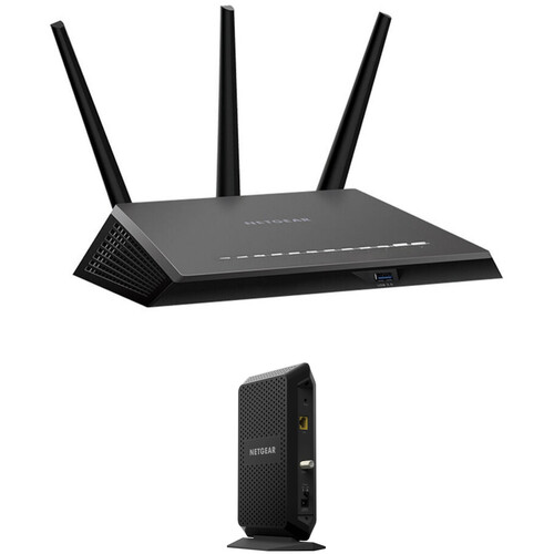 Netgear R7000P Nighthawk AC2300 Dual-Band Router & CM1000 DOCSIS