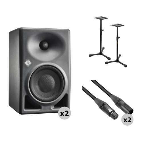 Neumann KH 120 II Active 5.25" 2-Way Studio Monitor Kit with Stands and XLR Cable
