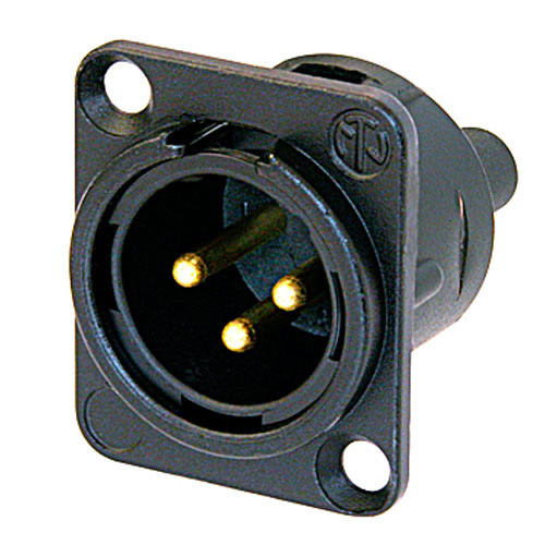 Neutrik NC3MD-S-1-B 3-Pin XLR Male Receptacle