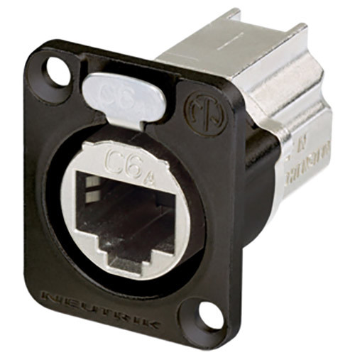 Presa RJ45 Neutrik NE-8FDXP6 – Doppia Ingresso Cat.6a, Serie D, Passante, Per Incasso