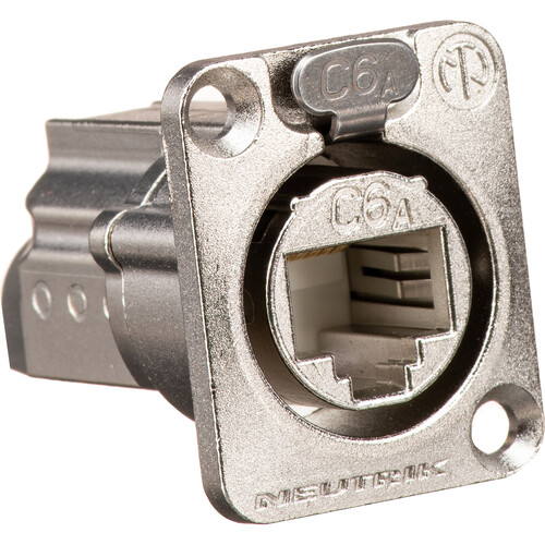 Neutrik CAT6A RJ45 Female Panel Connector with Shielded D-Shape Housing