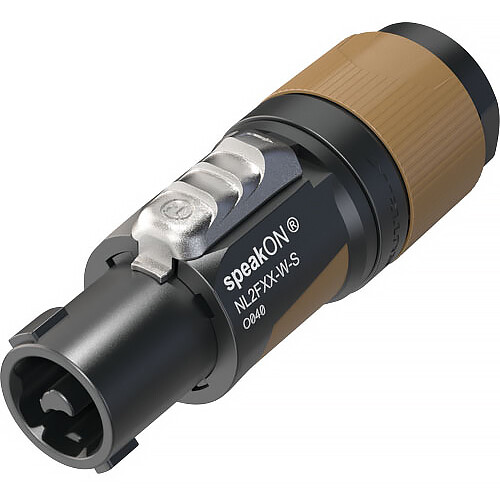 Neutrik NL2FXX-W-S Two-Pole speakON Connector (Brown) NL2FXX-W-S