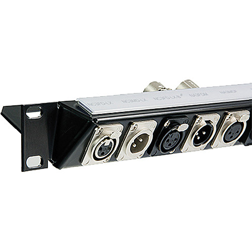 Neutrik NZP1RU-8 Angled Rack Panel with Eight D-Shaped Cutouts (1 RU)