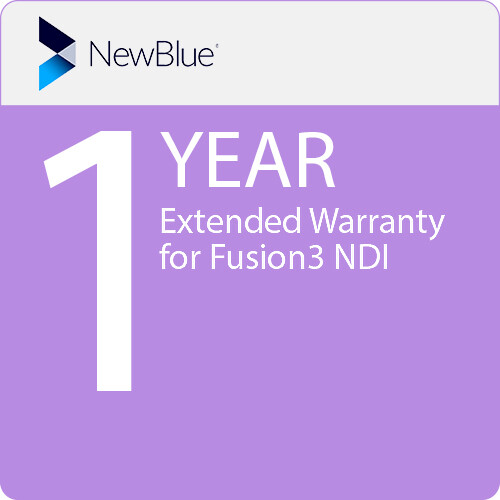 NewBlueFX 1-Year Extended Warranty for Fusion3 NDI