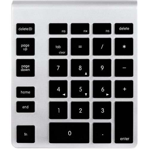 NewerTech 28-Key Bluetooth Wireless Aluminum Keypad (US English Layout, Black Keys)