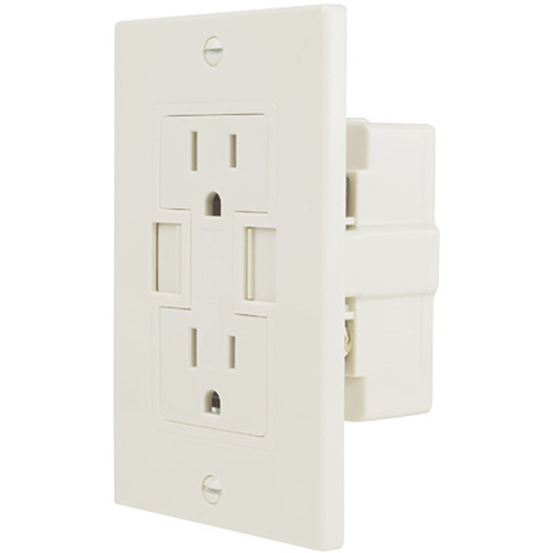 NewerTech Power2U AC/USB Wall Outlet (15A, Light Almond)