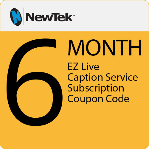 NewTek EZ Live Caption Service (6-Month Subscription)