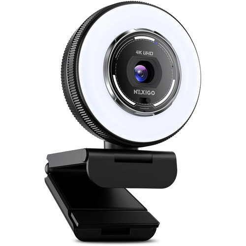 NexiGo N680E Pro 4K UHD Webcam with Ring Light