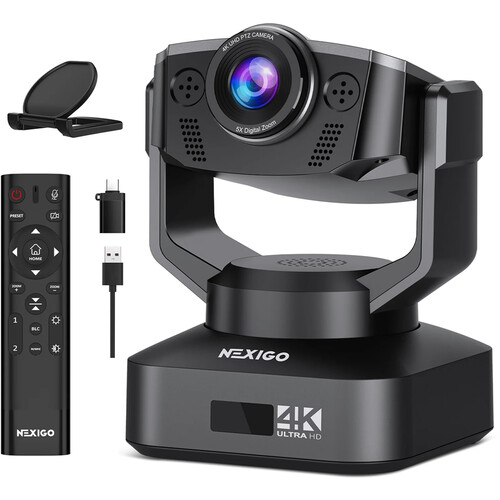 NexiGo N990 UHD 4K PTZ Webcam with 5x Digital Zoom