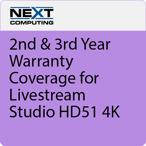 NextComputing 2nd & 3rd Year Warranty Coverage for Livestream Studio HD51 4K