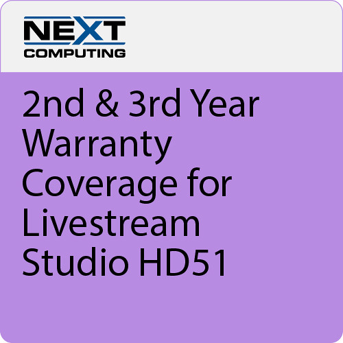 NextComputing 2nd & 3rd Year Warranty Coverage for Livestream Studio HD51