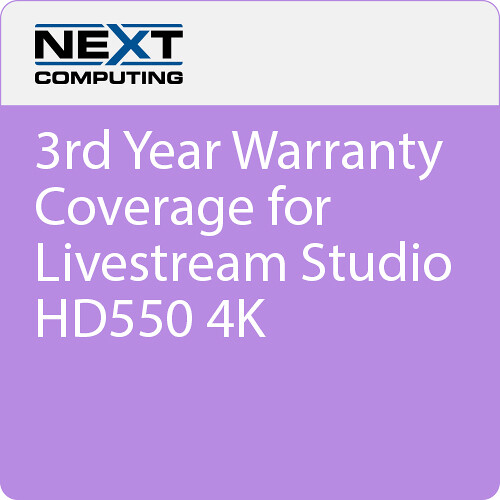 NextComputing 3rd Year Extended Warranty Coverage for Livestream Studio HD550 4K (Download)