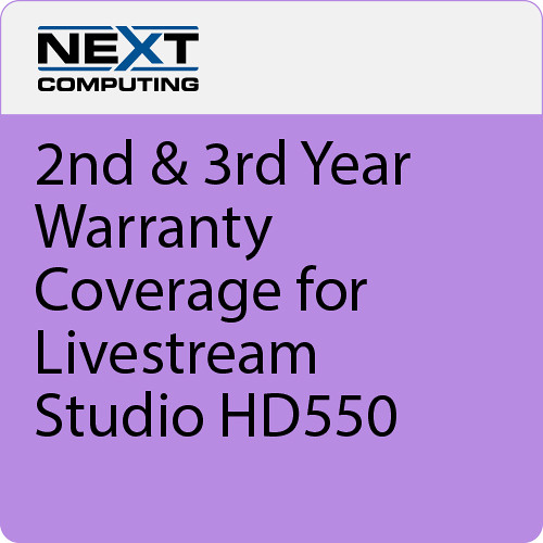 NextComputing 2nd & 3rd Year Warranty Coverage for Livestream Studio HD550