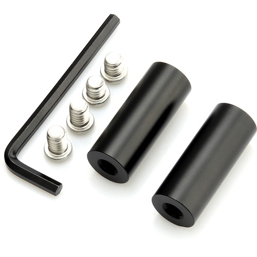 Niceyrig 15mm Aluminum Alloy Rod with 1/4"-20 Female Threads (Pair, 1.5")
