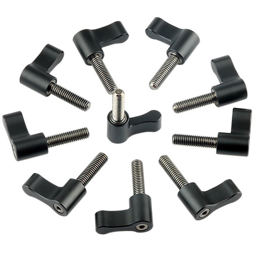 Niceyrig Black Ratchet Wingnut with M5 Thread (18mm, Pack of 10)