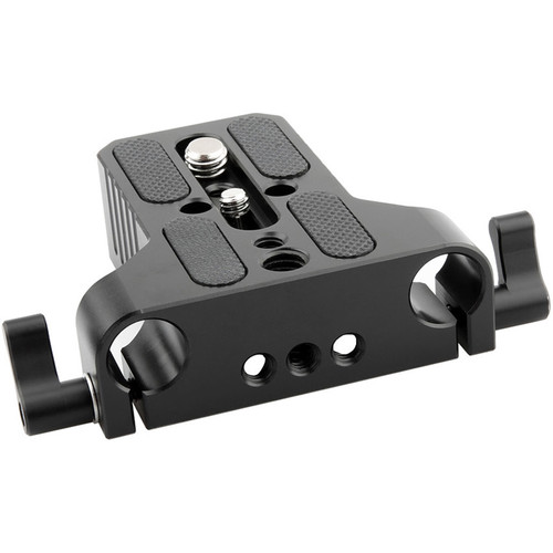 Niceyrig Multipurpose Camera Base Plate with Rod Rail Clamp for DSLR Rig 15mm Rod Rail Support System