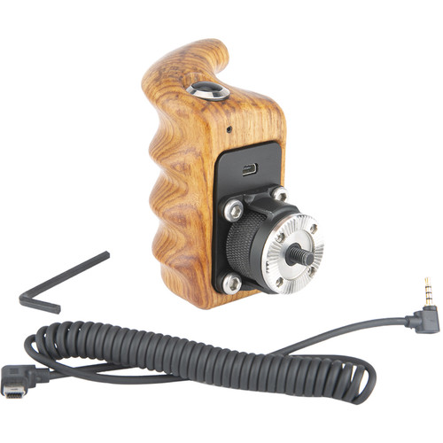 Niceyrig Wooden Handgrip with Control Switch for Select Panasonic Lumix Cameras (Right)