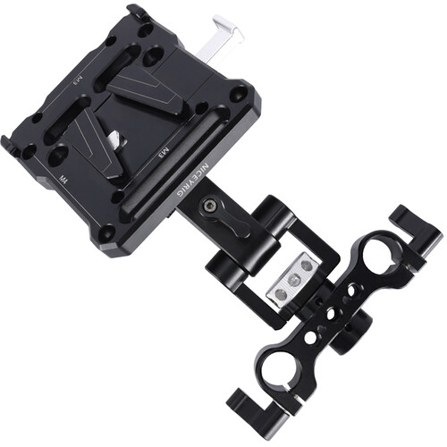 Niceyrig V-Lock Battery Plate with Adjustable Arm & 15mm Rod Clamp