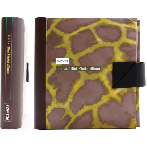 Nifty Instax Mini and Polaroid 300 Photo Album (Copper and Yellow Giraffe)