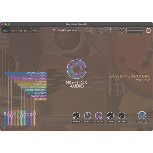 Nightfox Audio Everything Acoustic Virtual Instrument Software Plug-In