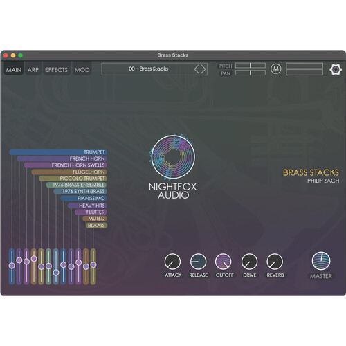 Nightfox Audio Brass Stacks Software Plug-In