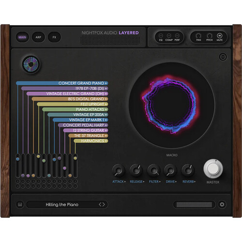Nightfox Audio Layered 12-Sample Synthesizer Virtual Instrument