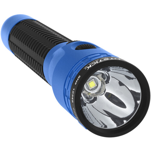 Nightstick Metal Dual-Light Rechargeable Flashlight with AC/DC Adapters and Charging Dock (Blue)