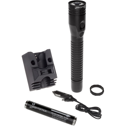 Nightstick NSR-9944XLDC Multi-Function Dual-Light Rechargeable LED Flashlight with DC Adapter and Charging Dock