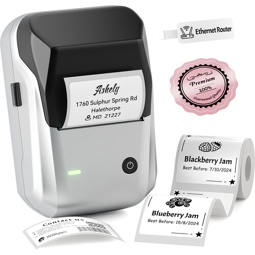 NIIMBOT B1 2" Portable Thermal Label Printer (Silver)