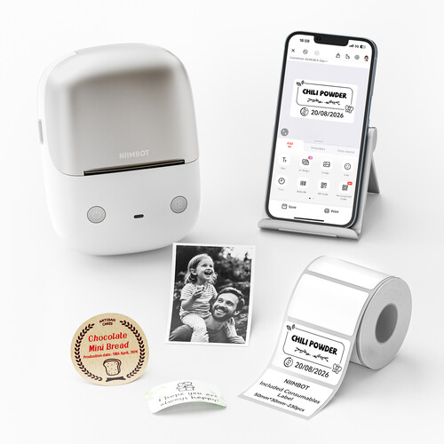 NIIMBOT B2 Pro Portable Thermal Label Printer (Silver)