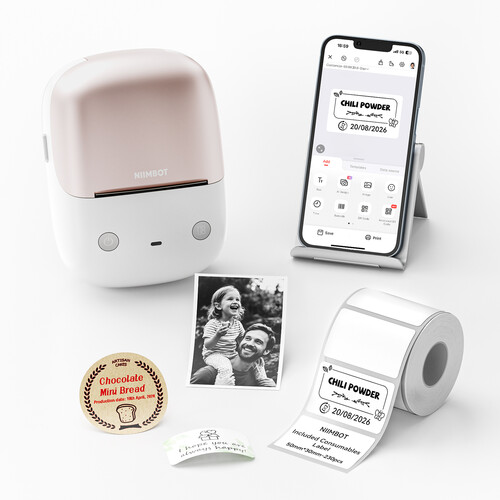 NIIMBOT B2 Pro Portable Thermal Label Printer (Pink)