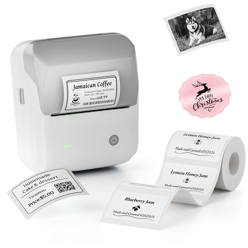 NIIMBOT B31 3" Portable Thermal Label Printer (Light Sand)