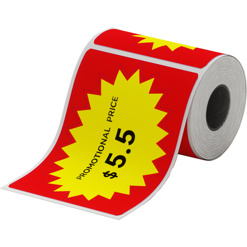 NIIMBOT Thermal Gap Paper Roll (70 Yellow Sale Sign 2.95 x 4.33" Labels)