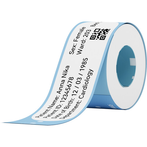 NIIMBOT Thermal Transfer Roll (100 Blue 1.4 x 10.2" Adult Wristbands)
