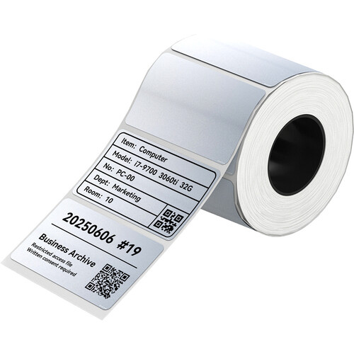 NIIMBOT Thermal Transfer Gap Roll (225 Silver 1.18 x 1.97" Labels)