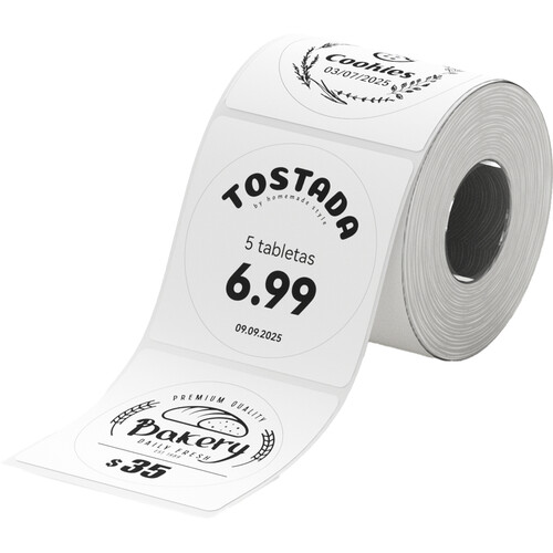 NIIMBOT Thermal Gap Paper Roll (150 White 1.97 x 1.97" Round Labels)