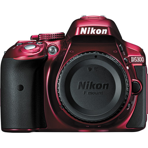 Nikon D5300 DSLR Camera (Body Only, Red)