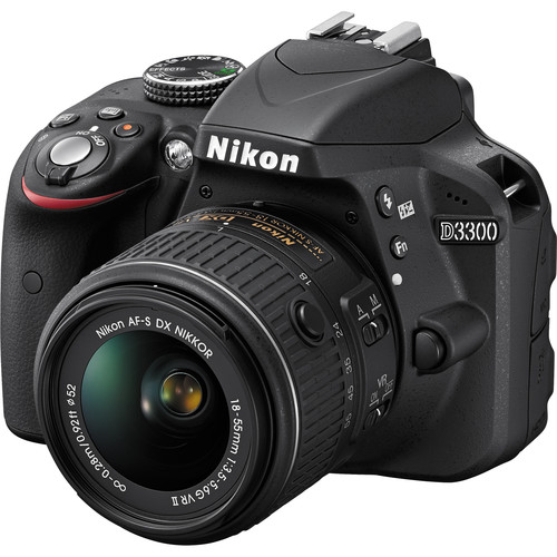 Nikon D3300 SLR CAMERA w/18-55 VRII LEN-BLK