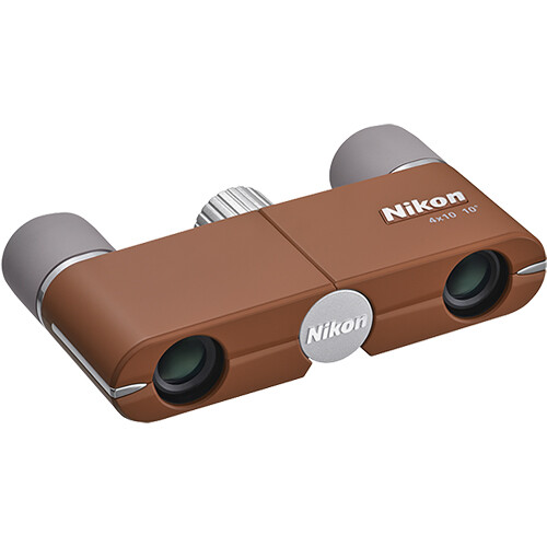 Nikon 4x10D CF Pocket Binoculars (Amber Brown) 16842 B&H Photo