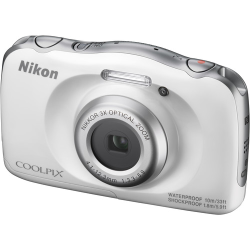 Nikon COOLPIX W100 Digital Camera (White, Open Box) 26515OB B&H