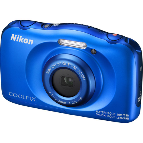 Nikon COOLPIX W100 Digital Camera (Blue, Open Box)