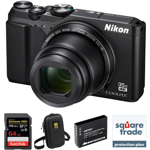 Nikon COOLPIX A900 Digital Camera Deluxe Kit (Black)